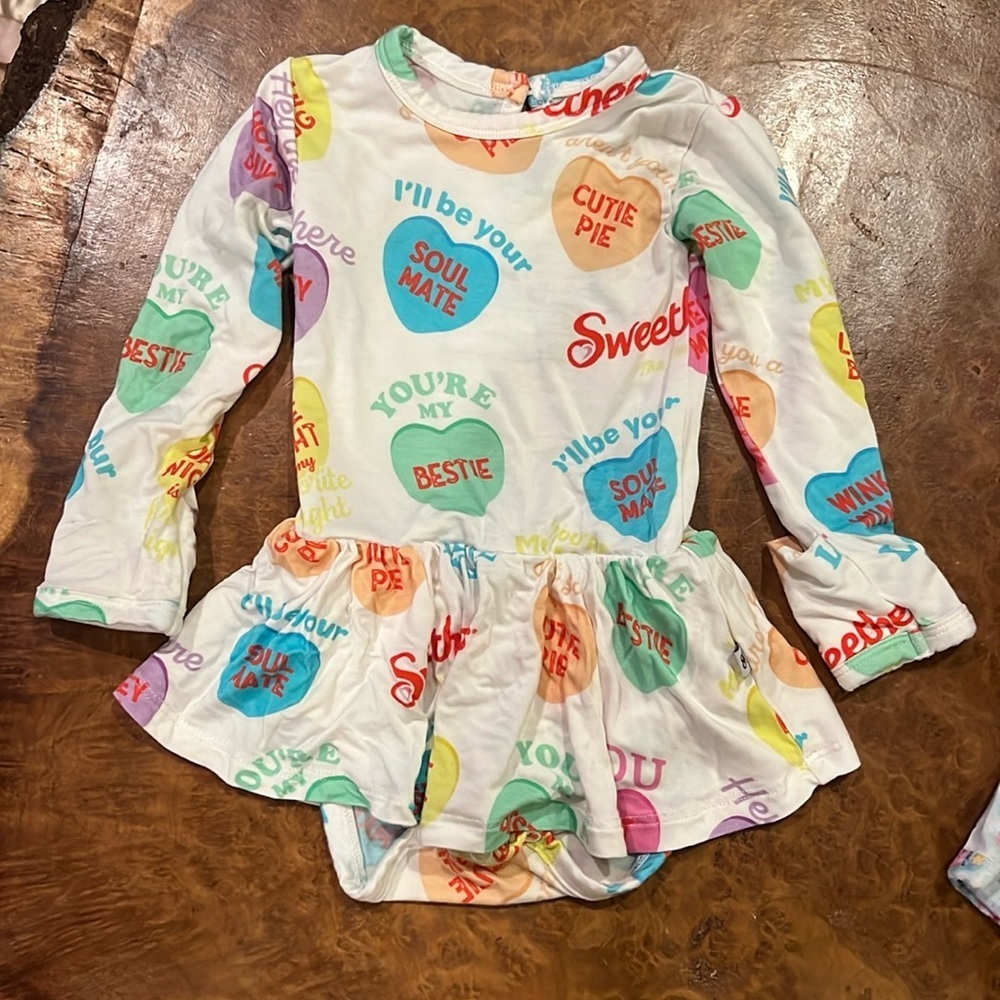 Sweethearts Twirl Bodysuit Dress - Picture 1 of 3